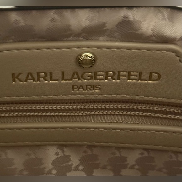 Karl Lagerfeld Paris Maybelle Tote Bag White Gold Chain Charm NWOT - Picture 9 of 11